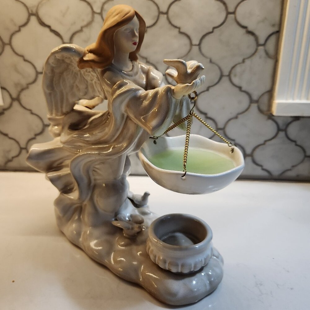 Yankee Candle Glazed Hanging Tart Warmer Melter Heavenly Angel Collection Vtg